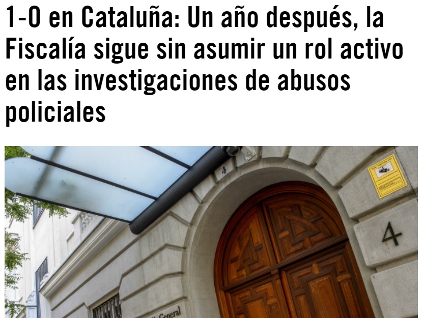 The Amnesty International Spain webpage where Beltrán's piece is published on September 28 2018 (ACN, photo through Amnesty International by GTRES)
